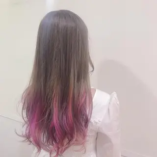 ロング カラー シールエクステ✨️韓 国羽エクステ🪽和希のヘアスタイル