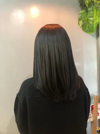 ミディアム 渡辺俊介 暗髪カラー /美髪矯正/髪質改善のヘアスタイル