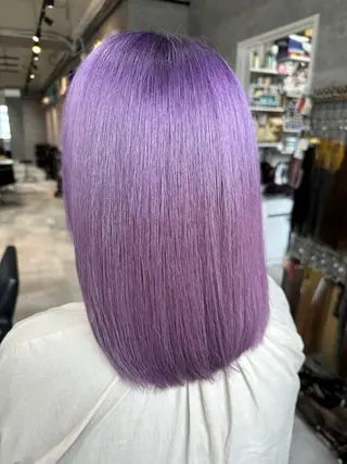 ミディアム カラー 川浪 ほほみのヘアスタイル