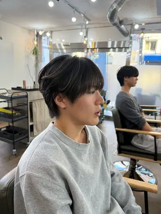 ミディアム メンズ Gain所属・リク/韓国風/レイヤ ー／ボブ／ショートのヘアスタイル