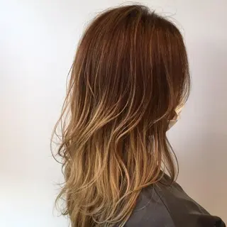 セミロング カラー ブリーチ/ヘアケア/ 艶髪/イギチハルのヘアスタイル