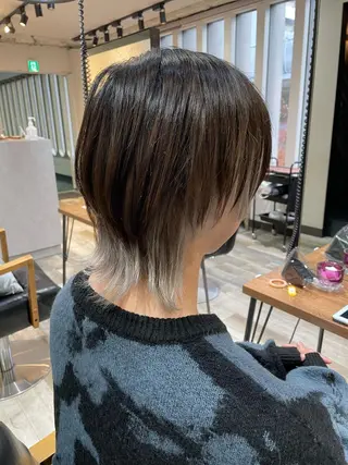 ミディアム カラー メンズ ACROあべの店所属・艶カラー/インナー /グラデ/大西小百合のヘアスタイル