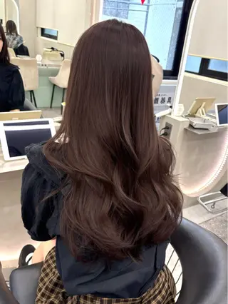 ミディアム カラー ヘアアレンジ fumika🎀 韓国ヘア×ベージュのヘアスタイル