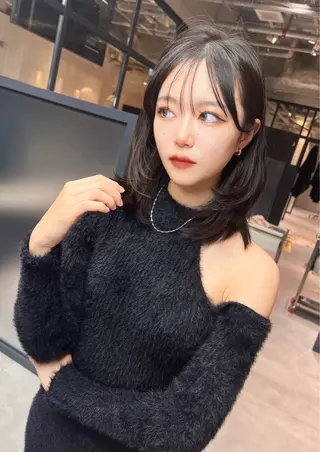 ミディアム 銀座/韓国/ワンホン 🤍艶髪🖤nahoのヘアスタイル