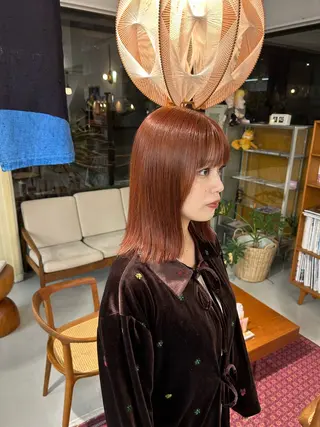 ミディアム カラー 藤原 あかりのヘアスタイル