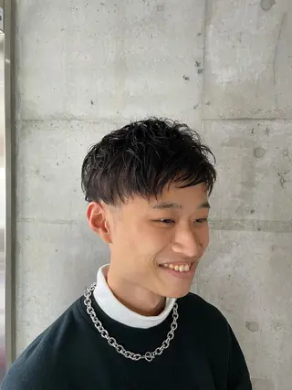 パーマ メンズ フリーランスシェアサロンルレイル所属・心斎橋/メンズ /ルレイル/地形真希のヘアスタイル