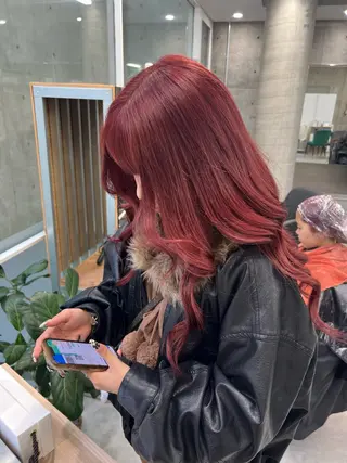 ロング welring hair salon所属・azusa/心斎橋/ ハイトーンカラーのヘアスタイル
