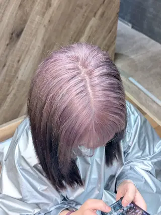 カラー セミロング うる艶☆かわいい ✧亜美︎✧我孫子のヘアスタイル