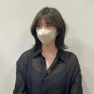 ミディアム カラー 岡山 愛のヘアスタイル