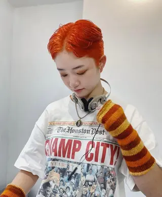 セミロング カラー 繭所属・こはる／ハードパーマ /癖毛風パーマ🧃のヘアスタイル