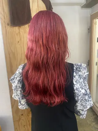 ロング カラー ブリーチカラーと、髪 質改善。HARUKAのヘアスタイル