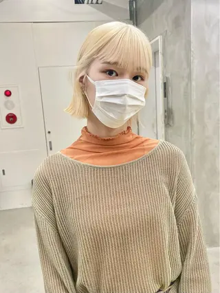 ミディアム カラー パーマ ヘアアレンジ メンズ ハイトーン/レイヤー 🌸さくらのヘアスタイル