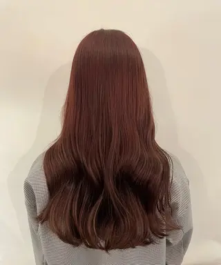 ロング カラー TIECHEL所属・韓国ナチュラル・ ベージュ/落合夏希のヘアスタイル