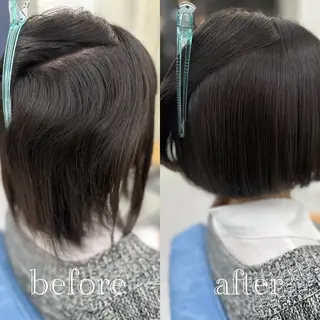 ショート 縮毛矯正/髪質改善/ レイヤー代々木/木下のヘアスタイル