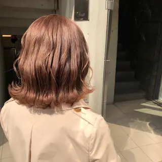 ミディアム カラー ヘアアレンジ メンズカット/波巻き TAKUMAのヘアスタイル