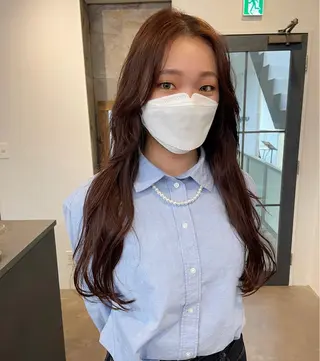 ロング カラー 原 菜帆のヘアスタイル