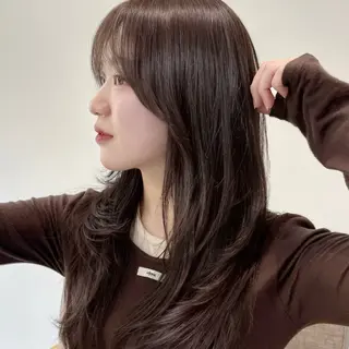 ロング 似合わせ前髪／ 小顔カット🎀そうのヘアスタイル