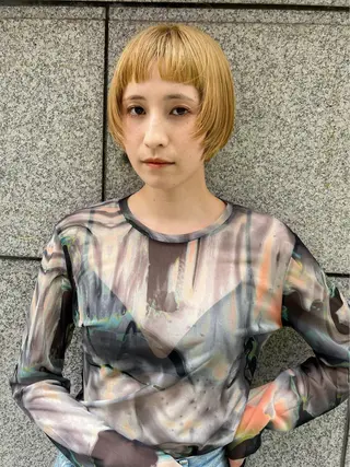 ショート カラー レイヤー,ボブ / 彩未のヘアスタイル