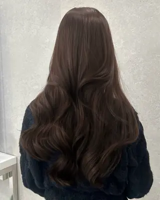 ロング カラー ヘアアレンジ トレンド韓国風カラー 💎ホウト💎のヘアスタイル