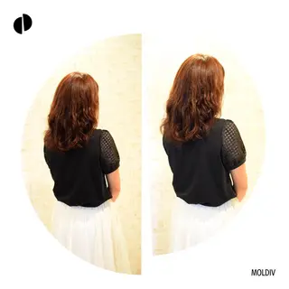 セミロング カラー パーマ ✨縮毛矯正✨髪質改善 ナカシマ ユミのヘアスタイル