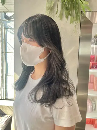 セミロング カラー ヘアアレンジ トレンドlayer cut💐mihoのヘアスタイル