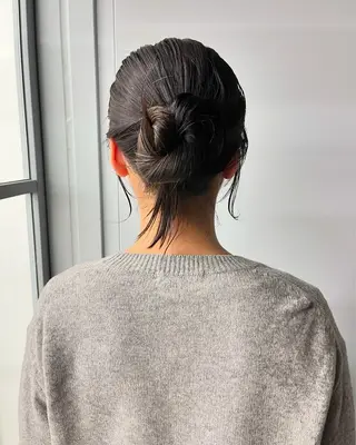 ヘアアレンジ レイヤー/ケアパーマ /ニュアンス/モードのヘアスタイル