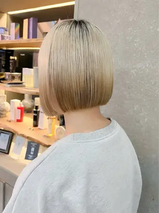 ミディアム カラー 髪質改善/ボブ/ ハイトーン❣️yuiのヘアスタイル