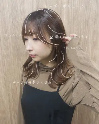 ミディアム SOAR所属・【髪質改善・コテ巻き パーマ】　長浜千紘のヘアスタイル