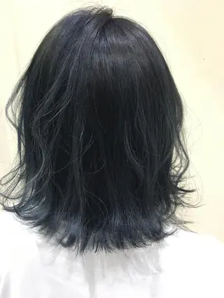 ミディアム カラー 安藤 明日翔のヘアスタイル