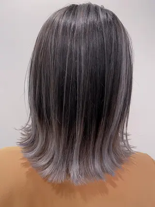 ショート カラー ハイライト/ブリーチ バレイヤージュ関佳祐のヘアスタイル