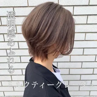 ショート カラー 赤み消しカラー /透明感カラー 上長のヘアスタイル