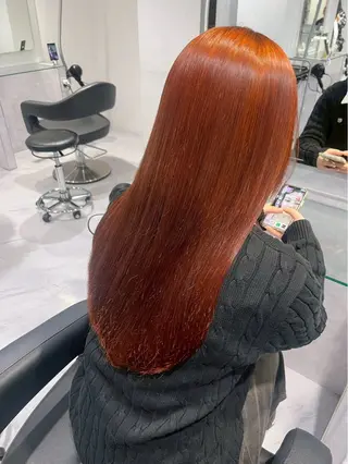 カラー ワンカラーでできる 暖色カラーゆいりのヘアスタイル