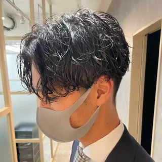 ショート パーマ 渋谷 メンズ 木下 仁来のヘアスタイル