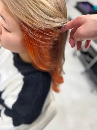 セミロング 💜真悠💜カラー・ 縮毛矯正モデル募集中のヘアスタイル