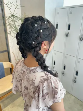 ヘアアレンジ 透明感カラー✨艶髪 制作🌱山根あゆみのヘアスタイル