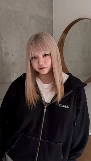 ミディアム カラー ブリーチ専門店モニカ nanahaのヘアスタイル