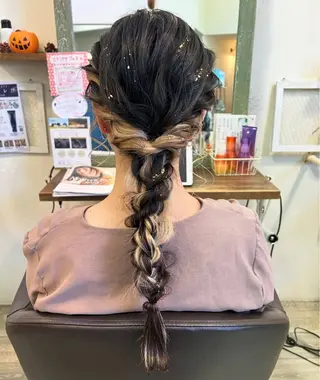 ロング ヘアアレンジ 【ベージュカラー】 【髪質改善】ｎａｅのヘアスタイル