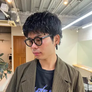 ショート メンズ SHUNメンズパーマ スパイキーショートのヘアスタイル