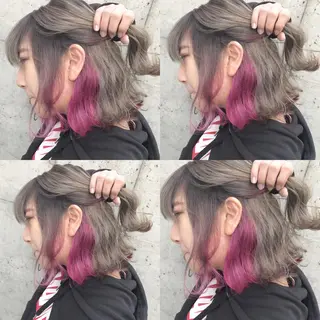 セミロング カラー メンズカット/波巻き TAKUMAのヘアスタイル