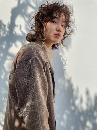 セミロング nessヤマサキ リュウタのヘアスタイル