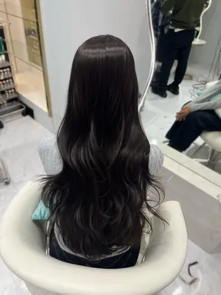ロング カラー 名古屋/透明感カラー /韓国ヘア/高木梨帆のヘアスタイル