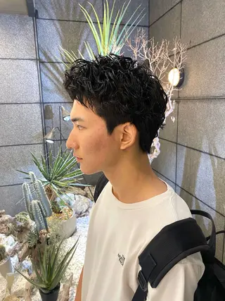 ショート パーマ メンズ 酸スト/フェザー パーマ/三谷海斗のヘアスタイル