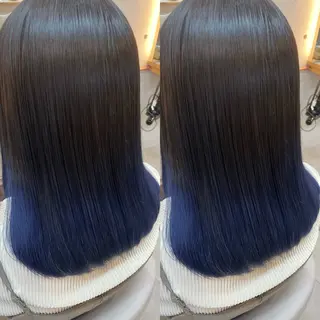 セミロング カラー ブリーチ無しダブル カラー🦕まどかのヘアスタイル