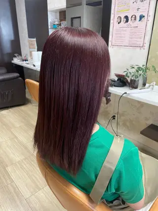 セミロング カラー 徳留 もも花のヘアスタイル