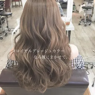 ロング カラー ◆感動口コミ/最小顔 理論カット◆森口 峻のヘアスタイル