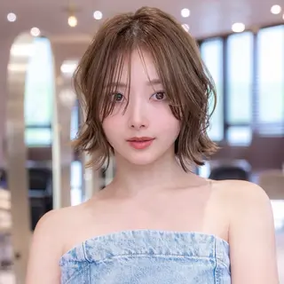 ショート カラー 渋谷/韓国レイヤー/ 艶カラー/nanoのヘアスタイル