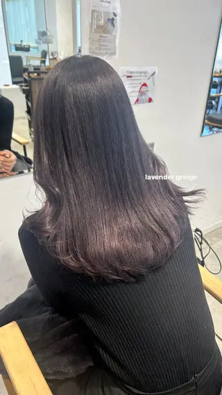 セミロング カラー 顔周りレイヤー 🎀マリノのヘアスタイル