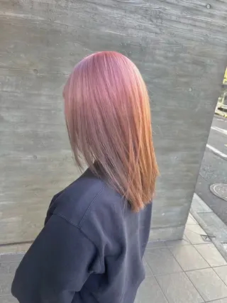 ミディアム カラー ハイトーンカラ ー/小川のヘアスタイル