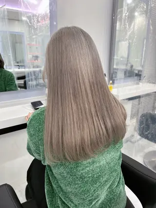 ロング カラー ワインレッド🍒ラベ ンダーKiyokaのヘアスタイル