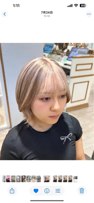 ショート カラー ୨୧color୨୧ ちひろのヘアスタイル